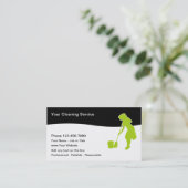 House And Office Cleaning Business Cards Visitekaartje (Staand voorkant)