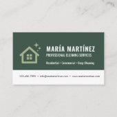 House and Office Cleaning Visitekaartje (Voorkant)