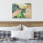 House and Reeds, c.1921-24 Canvas Afdruk (Insitu (Slaapkamer))