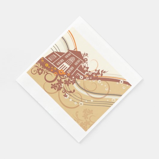 House Art Paper Napkins Servet (Hoek)