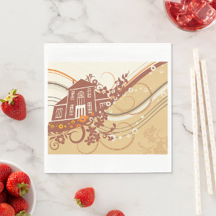 House Art Paper Napkins Servet