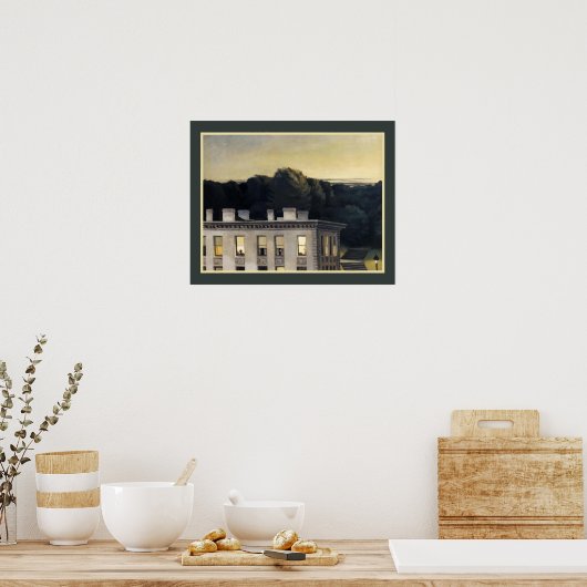 "House at Dusk" 1935 van Edward Hopper Poster (Keuken)
