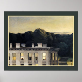 "House at Dusk" 1935 van Edward Hopper Poster