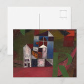 House at the Roadside, Villa R by Paul Klee Briefkaart (Voorkant / Achterkant)