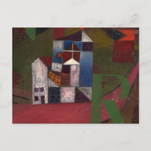 House at the Roadside, Villa R by Paul Klee Briefkaart (Voorkant)