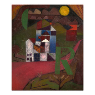 House at the Roadside, Villa R by Paul Klee Foto Afdruk