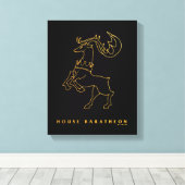 House Baratheon Icon Canvas Afdruk (Insitu (Houten vloer))