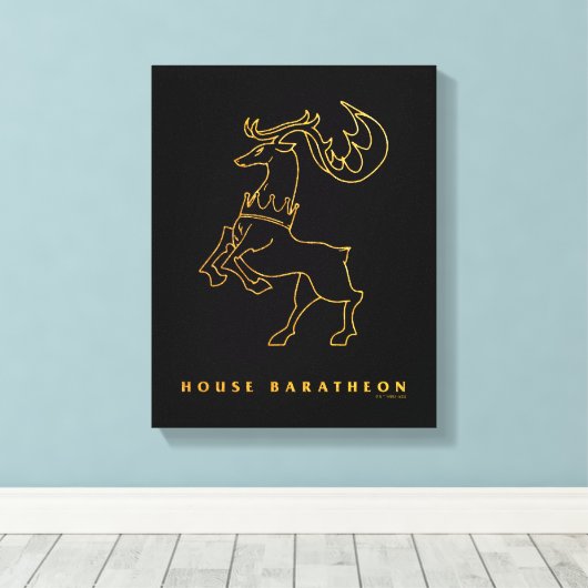 House Baratheon Icon Canvas Afdruk (Insitu (Houten vloer))