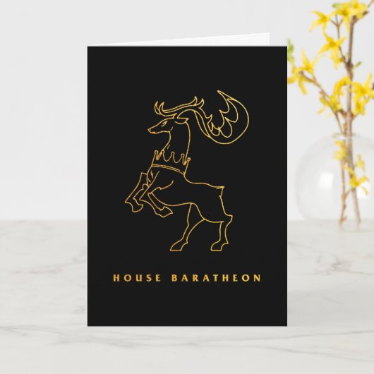 House Baratheon Icon Kaart (Gele Bloem)