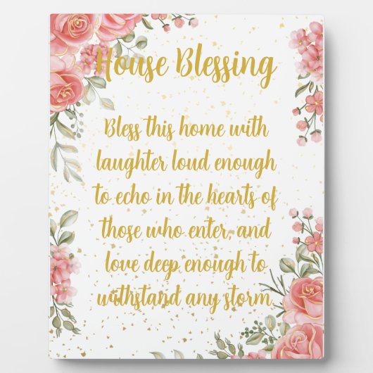 House Blessing Plaque Fotoplaat (Voorkant)