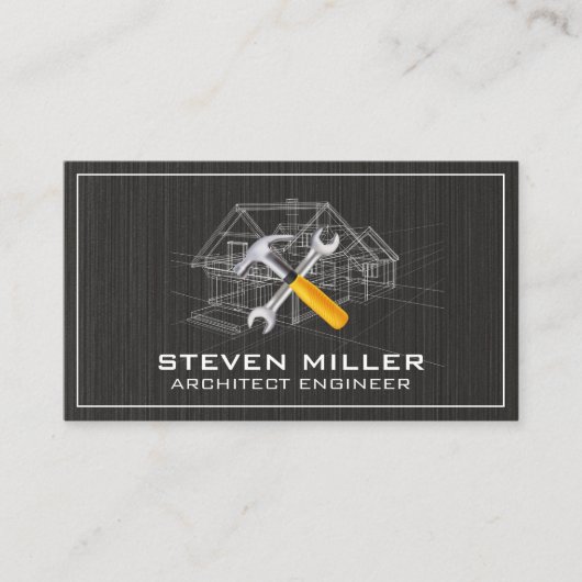 House Blue Print | Architect | Bouwgereedschap Visitekaartje (Voorkant)
