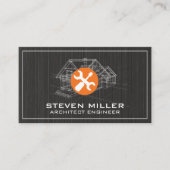 House Blue Print | Architect | Handgereedschap Visitekaartje (Voorkant)