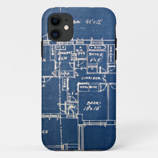 House Blueprints Case-Mate iPhone Case (Achterkant)
