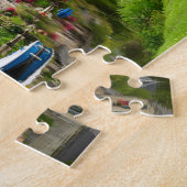 House Boat Reflections Brittany France Travel Legpuzzel (Zijkant)