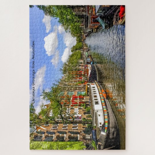 House Boats Amsterdam. Jigzaag Puzzle Legpuzzel (Verticaal)
