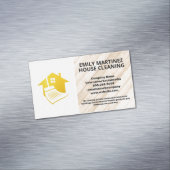 House Broom Logo | Houten en tegelvloeren  Magnetisch Visitekaartje (Voorbeeld)