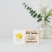 House Broom Logo | Houten en tegelvloeren  Visitekaartje (Staand voorkant)