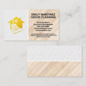 House Broom Logo | Houten en tegelvloeren  Visitekaartje (Voorkant / Achterkant)