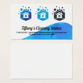 House Bubbles Logo | Blauwe golf Visitekaartje (Voorkant /achterkant)