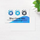 House Bubbles Logo | Blauwe golf Visitekaartje (Bureau)