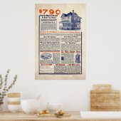 House Building Ad vanaf 1909 Poster (Keuken)