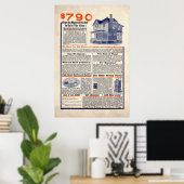 House Building Ad vanaf 1909 Poster (Thuiskantoor)