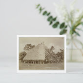 House Building in Samoa, c.1875 (sepia foto) Briefkaart (Staand voorkant)
