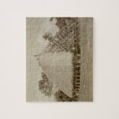 House Building in Samoa, c.1875 (sepia foto) Legpuzzel (Verticaal)