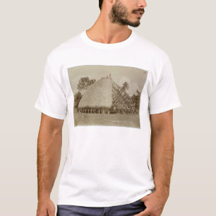 House Building in Samoa, c.1875 (sepia foto) T-shirt