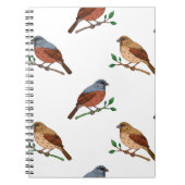 House Bunting Bird Pattern - Seamless Nature Desig Notitieboek (Voorkant)