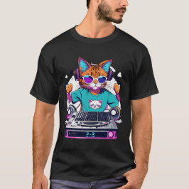 House Cat DJ Rainbow T-shirt