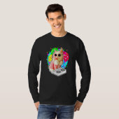 House Cat Rainbow Dj Cute Kat T-shirt (Voorkant volledig)