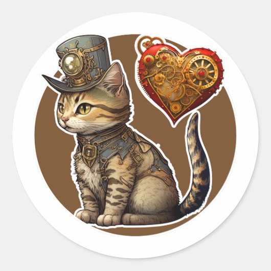 House Cat Ronde Sticker (Voorkant)