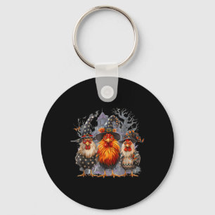 House Chickens Witch Halloween Spooky Herfst Herfs Sleutelhanger