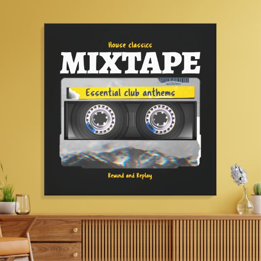 House Classics Mixtape Club Anthems Canvas Afdruk (Insitu (Woonkamer))