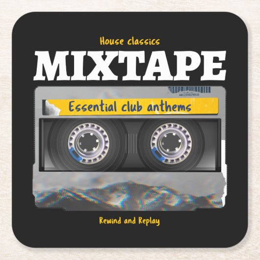 House Classics Mixtape Club Anthems Kartonnen Onderzetters (Voorkant)