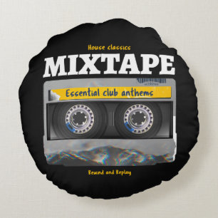 House Classics Mixtape Club Anthems Rond Kussen