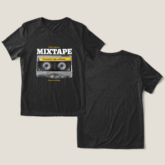 House Classics Mixtape Club Anthems Tri-Blend Shirt (Ontwerp Voorkant & Achterkant)