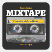 House Classics Mixtape Club Anthems Vierkante Sticker (Voorkant)