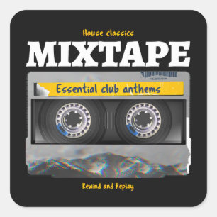House Classics Mixtape Club Anthems Vierkante Sticker