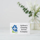 House Clean Squeegee Logo | ontsmetten Visitekaartje (Staand voorkant)