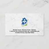 House Clean Squeegee Logo | ontsmetten Visitekaartje (Achterkant)