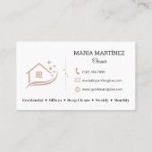 House Cleaner and Maid Service Visitekaartje (Achterkant)
