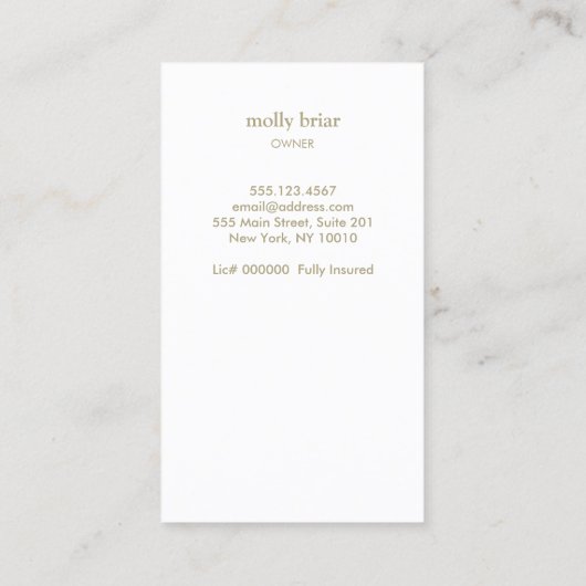 House Cleaner Feather Duster Cleaning Service Visitekaartje (Achterkant)