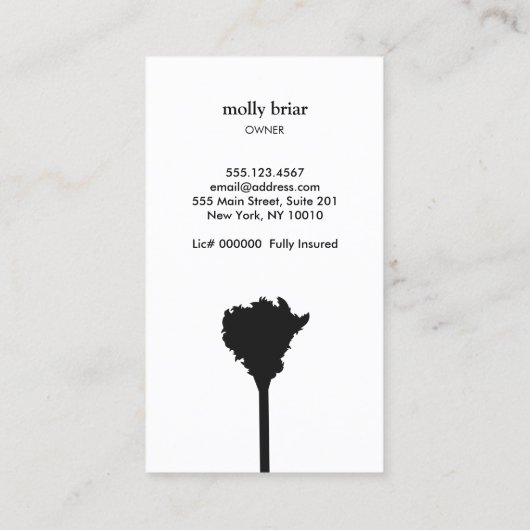 House Cleaner Feather Duster Cleaning Service Visitekaartje (Achterkant)