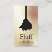 House Cleaner Gold Feather Duster Cleaning Service Visitekaartje (Voorkant)