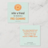 House Cleaner Klantenverwijzing Kaart (Voorkant / Achterkant)