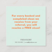 House Cleaner Klantenverwijzing Kaart (Achterkant)