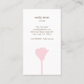 House Cleaner Pink Feather Duster Cleaning Service Visitekaartje (Achterkant)