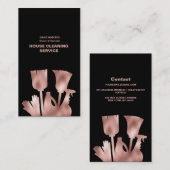 House Cleaner Roos Gold Cleaning Service Business Visitekaartje (Voorkant / Achterkant)